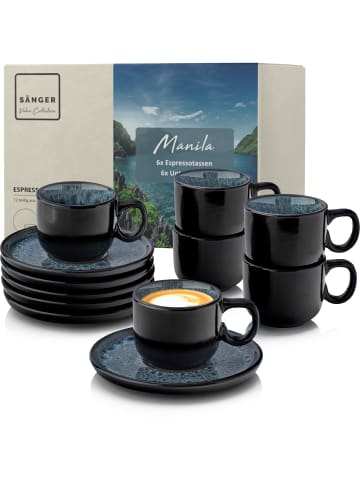 Sänger Espressotassen Set Manila - 12 teilig aus Steingut