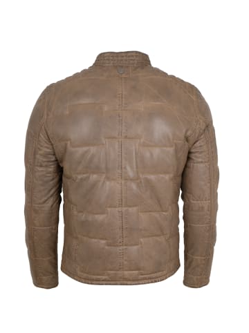 Gipsy Stepplederjacke Lammnappa in Taupe