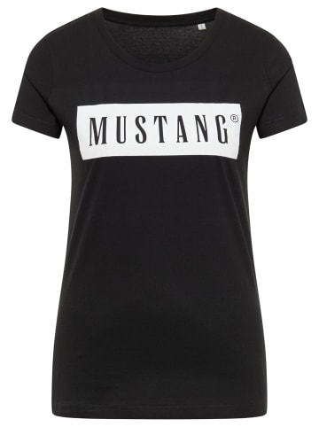 Mustang T-Shirt ALINA C LOGO in Schwarz