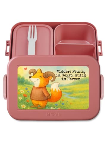 Mr. & Mrs. Panda MEPAL Bentobox Widder Astologie Design mit Spruch in Rot Pastell
