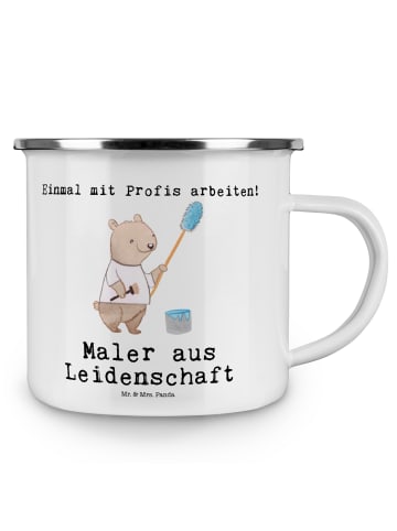 Mr. & Mrs. Panda Pott Maler Leidenschaft mit Spruch in Weiß