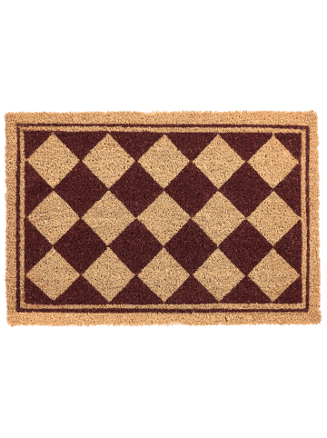 Beliani Fußmatte CARDONA in Beige/Braun - (W) 40 x (L) 60 cm