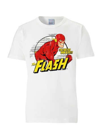 Logoshirt T-Shirt DC Comics - Flash, Fastest Man Alive in altweiss