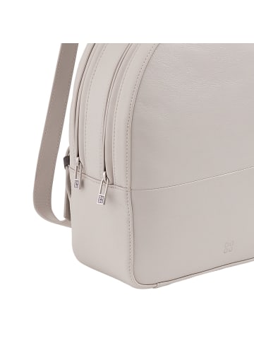 DuDu City Rucksack Leder 26,5 cm in pearl grey