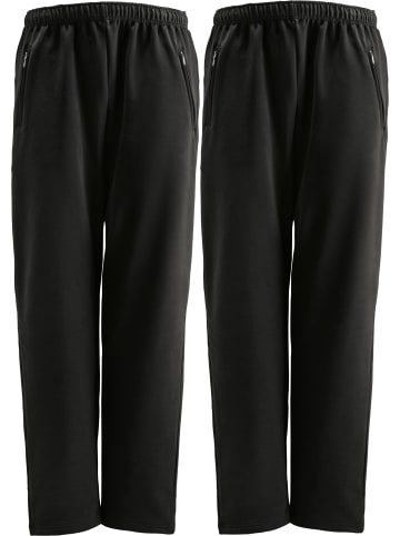 Erwin Müller Sweat Freizeithose 2er-Pack in schwarz