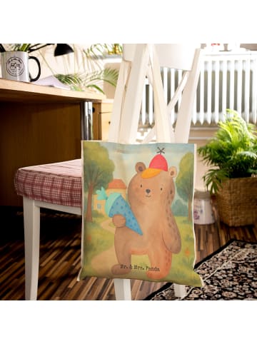 Mr. & Mrs. Panda Beutel Tasche Bär Schultüte Design ohne Spruch in Weiß