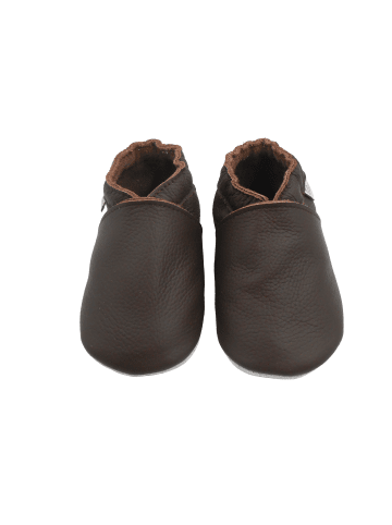 Bemesu Leder-Krabbelschuhe in anthracite