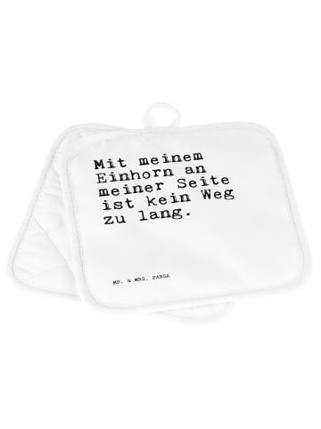 Mr. & Mrs. Panda Topfuntersetzer Mit meinem Einhorn an... mit Sp... in Weiß
