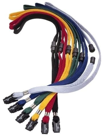 Durable Textilband 10mm mit Sicherheitsverschluss 44cm grau Packung mit 10 Stück