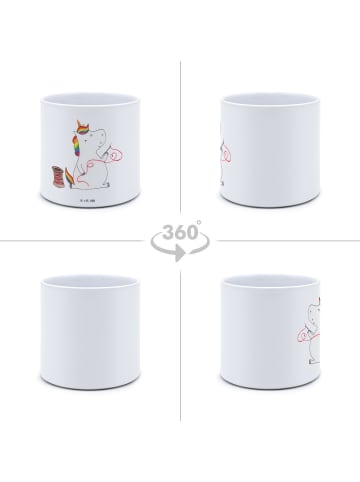 Mr. & Mrs. Panda Übertopf Einhorn Näherin ohne Spruch in Weiß