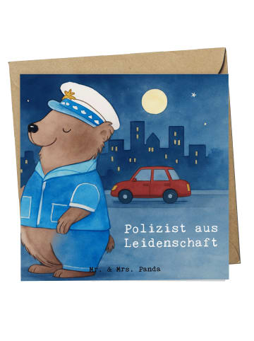 Mr. & Mrs. Panda Deluxe Karte Polizist Leidenschaft Design mit S... in Weiß