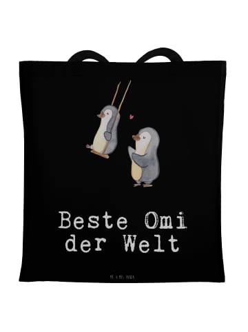 Mr. & Mrs. Panda Schultertasche Pinguin Beste Omi der Welt mit S... in Schwarz
