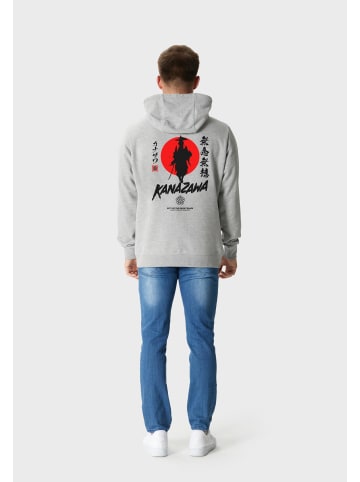 OLDSKULL Hoodie Asian Silent Blade Kanazawa Graphic in Heather Grey