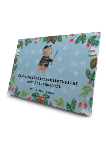 Mr. & Mrs. Panda Tee Adventskalender Sicherheitsdienstmitarbeite... in Eisblau