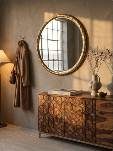 KADIMA DESIGN Wandspiegel 60 cm Metall Design Hängespiegel , Dekospiegel Rund