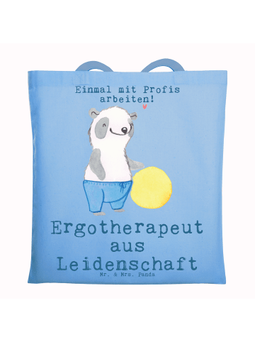 Mr. & Mrs. Panda Schultasche Ergotherapeut Leidenschaft mit Spruch in Sky Blue