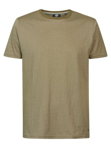 Petrol Industries T-Shirt mit Allover-Muster in Grün
