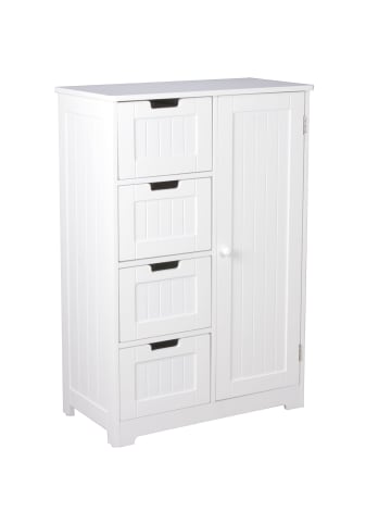 FineBuy Badregal in Weiß / MDF / 56x30x83