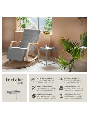 tectake Beistelltisch Cambridge 40 x 40 x 44 cm, grau