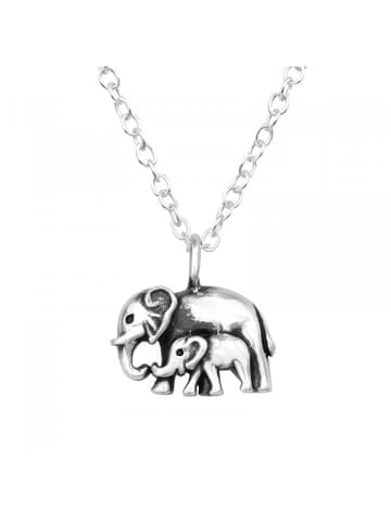 Alexander York Kette mit Anhänger ELEFANT FAMILIE in 925 Sterling Silber, 2-tlg. in silber