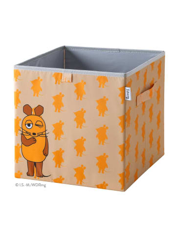 Lifeney Aufbewahrungsbox "DieMaus" Streuprint Orange –  30 x 30 x 30 cm