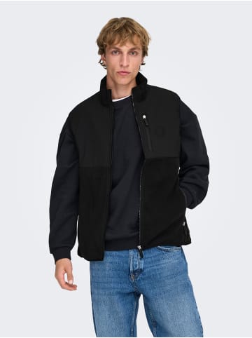 ONLY & SONS Fleece Gilet in Black