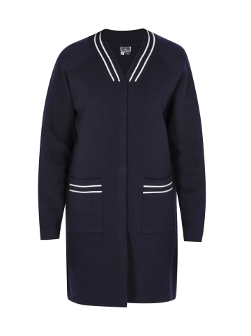 DreiMaster Maritim Damen Cardigan in Marine Weiss Streifen