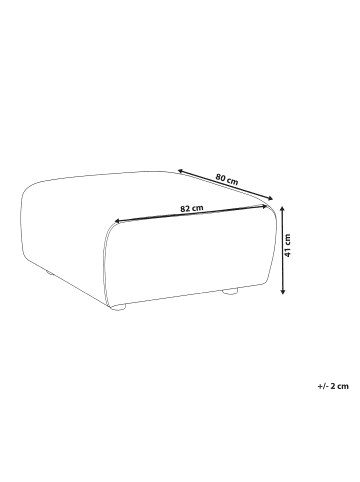 Beliani Ottomane KIVVIK in Grün - (W) 82 x (H) 41 x (L) 80 cm