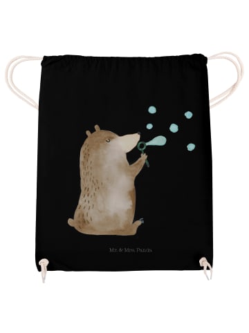 Mr. & Mrs. Panda Stofftasche Bär Seifenblasen ohne Spruch in Schwarz