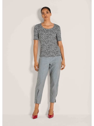MADELEINE Halbarmshirt mit Animal-Print in grau / schwarz