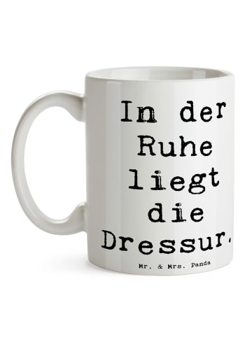 Mr. & Mrs. Panda Tasse mit Spruch Spruch Reitlehrerin Ruhe mit S... in Weiß