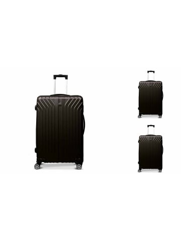 Hoffmanns 3-tlg "vertical line" ABS Hartschalenkofferset Trolley Zahlenschloss in Schwarz