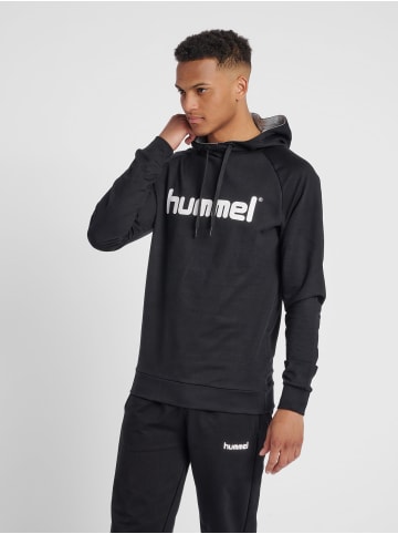 Hummel Logo Hoodie Kapuzen Pullover HMLGO in Schwarz