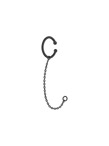 LIEBESKIND BERLIN Ear Cuff The Simple Chain in schwarz