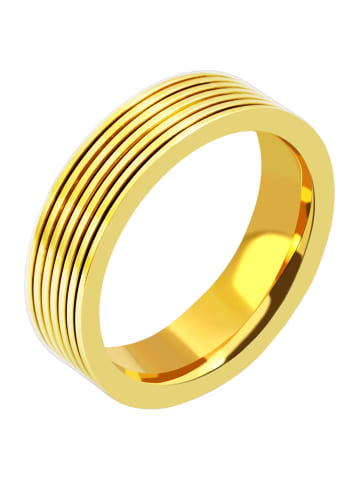 Adeliás Herren Ring aus Edelstahl in gold