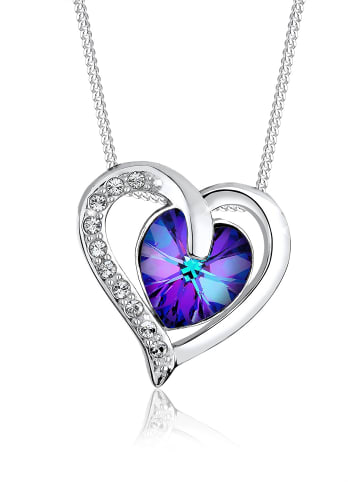 Elli Halskette 925 Sterling Silber Herz in Violett