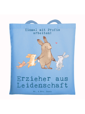 Mr. & Mrs. Panda Shopper Erzieher Leidenschaft mit Spruch in Sky Blue