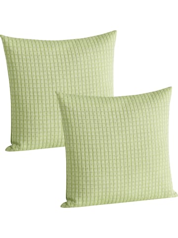Erwin Müller Baumwollmischung Kissenhülle 2er-Pack in grün