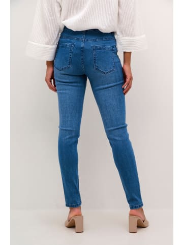 Kaffe Jeans KAlaurine Slim fit in Washed/Destroyed Blue Denim
