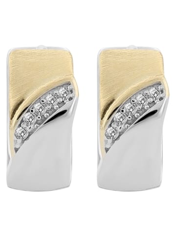 Adeliás Damen Ohrringe – Klappcreole aus 925 Silber in silber