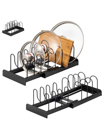 eluno Topfdeckel und Pfannenhalter 2er Set ca. 47 x 17 x 14 (B/H/T)