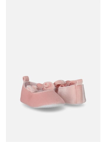 Coccodrillo Baby-Samt-Ballerinas in rosa