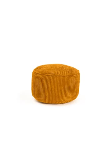Lumaland Sitzsack-Hocker Pouf rund Cord 50l senfgelb gelb