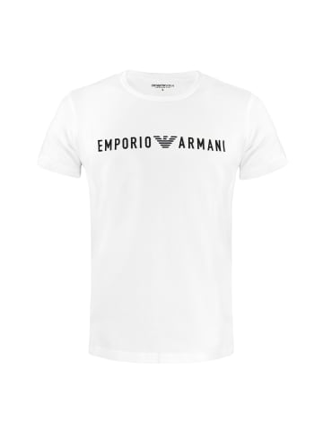 Emporio Armani T-Shirt Megalogo in Weiß