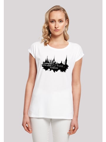 F4NT4STIC T-Shirt Cities Collection - Hamburg skyline in weiß