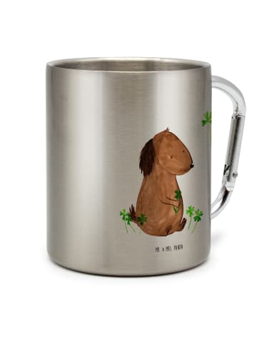 Mr. & Mrs. Panda Kaffeetasse Hund Kleeblatt ohne Spruch in Silber