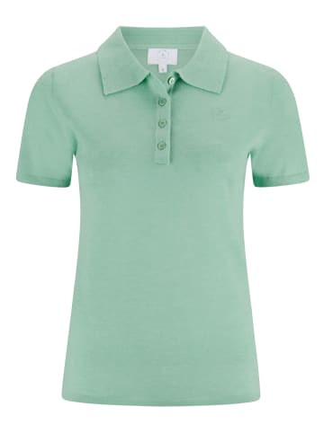 CASH-MERE.CH Poloshirt Kurzarm in Minzgrün