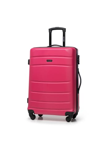 Wittchen Medium suitcase and cosmetic case made of textured in Pink