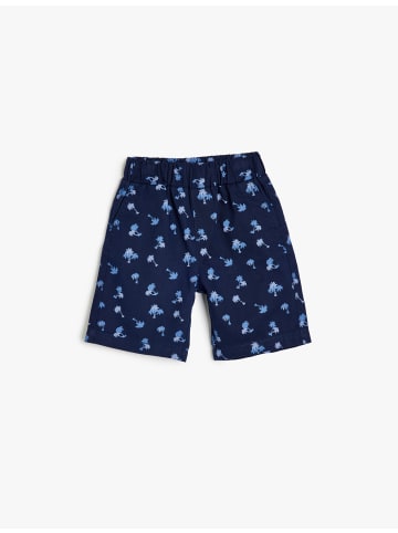 KOTON KURZHOSEN in Marineblau Gemustert
