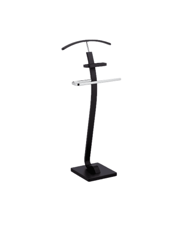 relaxdays Herrendiener in Schwarz/ Silber - (B)46 x (H)112 x (T)32 cm